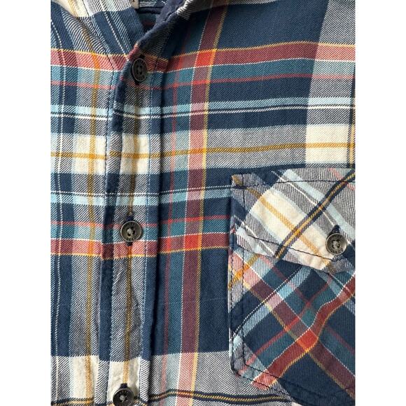 Guess Mens M Logan Regular Fit Blue Plaid Long Sleeve Button Up Shirt LS C16 - Picture 2 of 7